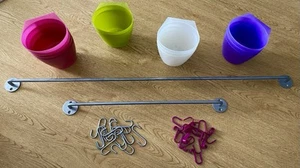 Ikea Bygel set: 2x Stangen, 28x Haken, 12 Behälter - Bild 1 von 2