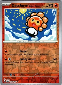 Castform Sunny Form Common SV08: Surging Sparks 020/191 NM - Picture 1 of 1