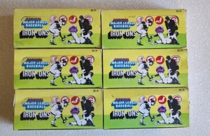 [x1] Vintage 1968 Fleer Baseball Iron Ons Box Of 24 Packs