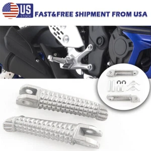Pedal reposapiés delantero cromado para Yamaha YZF R1 R3 R6 FZ07 FZ09 FZ6 - Imagen 1 de 11