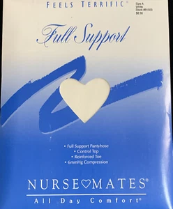Nurse Mates New Full Support Compression Pantyhose White Size A - Picture 1 of 2