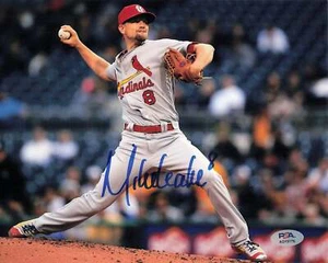 MIKE LEAKE signed 8x10 photo PSA/DNA St. Louis Cardinals Autographed - Picture 1 of 1