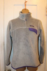 PATAGONIA Women's Re-Tool Sweater Snap T Fleece Polartec Pullover Gray M 25442 - Picture 1 of 5