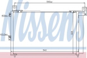 Nissens Condenser, AC air conditioning 940143 Replaces 1356049,3M35 19710 CA