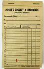 C1960 Moore's Grocery And Hardware Country Store Unused Receipt Book Savannah Oh