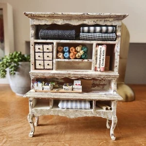 Handmade Artisan Dolls House Haberdashery Cabinet Miniature - Picture 1 of 8