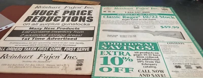 1995 + 1996 (2) Reinhart Fajen Gun Stock Catalogs Mailing advertising - Image 1 of 4