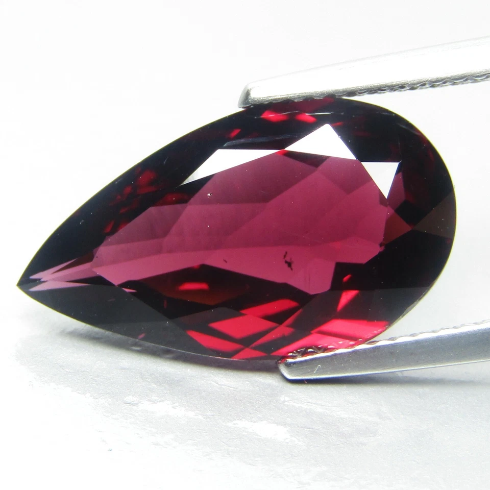 8.01Cts Natural Unique Pink Raspberry Color Rhodolite Garnet Pear Shape - Image 1 of 4