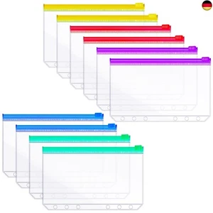 10 Stück A6 Binder Taschen, Klarsichthüllen A6 Ringbuch Budget Planner Deutsch Z - Bild 1 von 6