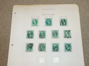 US FANCY CANCELS-CONES & WEDGES ON 3 CENT WASHINGTON 1 ON 2 CENT WASHINGTON - Picture 1 of 1
