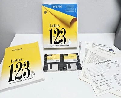 Lotus 123 Release 5 (1994) Spreadsheet For Windows- 3.5 HD Disks Still Sealed  - Image 1 of 4