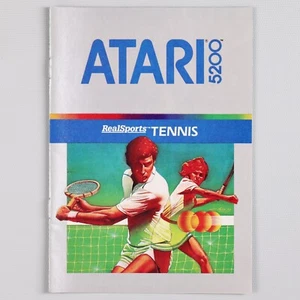 RealSports Tennis Atari 5200 Videojuego Manual/Folleto de Instrucciones Solo - Imagen 1 de 2