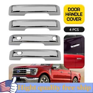 For 20 2021 2022- 2024 Ford F150 Chrome Door Handle Covers F-150 (W Smartkey) R - Picture 1 of 10