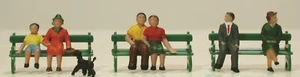 5725 Personnages assis et Bancs Model Power 1/87eme - Foto 1 di 1
