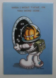 Garfield Cat Astronaut VTG Jim Davis Miss You Buzza Greeting Card - No Envelope - Picture 1 of 3