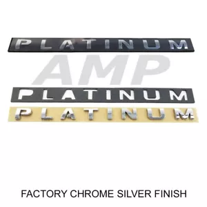 Fits (2pc) Set Expedition F-150 F-250 F-350 PLATINUM Door Rear Chrome Emblem - Foto 1 di 6