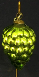 1890er Jahre sehr gute antike 4" symmetrische ovale grüne Quecksilber Glas Traube Kugel - Bild 1 von 10