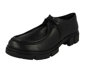 LADIES CLARKS TEALA WALLY DRESS CASUAL LEATHER LACE UP CHUNKY SHOES SIZE