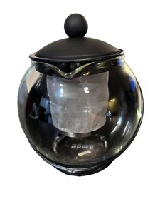 NEW BonJour Good Fortune Brewing Black Teapot 3 Cup 24oz Perfectly Brewed Tea - Picture 1 of 10