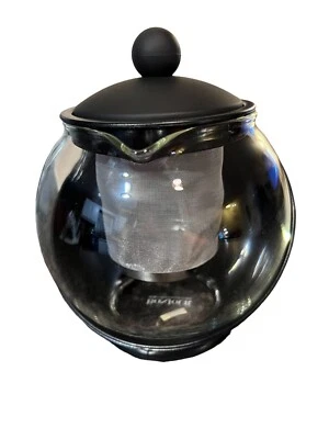 NEW BonJour Good Fortune Brewing Black Teapot 3 Cup 24oz Perfectly Brewed Tea - Image 1 of 4