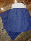 Ralph Lauren KING Blue Petite Floral Ruffled VTG Bed Skirt 13"drop-not split