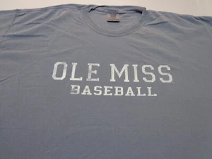 Ole Miss Rebels Baseball Comfort Colors T Shirt Size 2XL FLAW - Picture 1 of 7