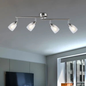 Lampada Da Soffitto Spot LED In Vetro Per Cucina 4 Fiamme - Foto 1 di 6