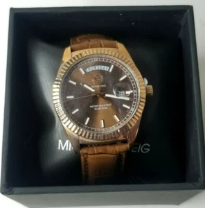 Reloj Michael Zweig Aulos Europeo Talla Mediana, Bisel Correa de Cuero de Lujo - Imagen 1 de 3