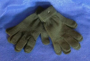 2pr Child's Medium Mittens/Gloves Boys/Girls Kids' Youth Both Black - Picture 1 of 1