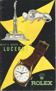 Catalogo Bucherer Rolex c.a 1949-50 - Orologi - Oyster - Lucerne - Mappa Lucerna - Foto 1 di 4