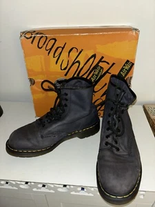 Botas De Colección Dr Martens Azul 1460 Hechas en Inglaterra Reino Unido 9 En Caja Doc Docs Mod - Imagen 1 de 21