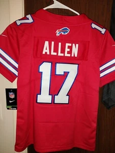 Josh Allen #17 Red Stitched Jersey Size Youth Small - Picture 1 of 2