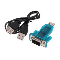 1Pcs USB to RS232 Serial Blue DB9 Adapter+USB Cable Cord for Computers