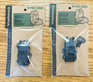 Magpul Mbus MAG247BLKMAG248BLK Gen2 Front and Rear Flip Sights - Black