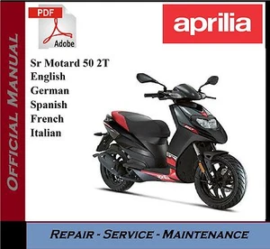 Aprilia Sr Motard 50 2T Werkstatt Service Reparaturanleitung 2001 - 2016 CD - Bild 1 von 1