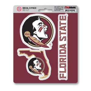 New NCAA Florida State Seminoles Premium Vinyl Die Cut 3-Pack Decal / Sticker - Picture 1 of 2
