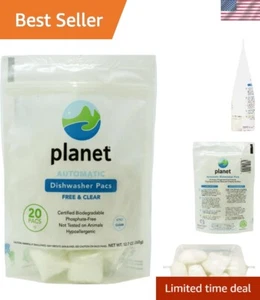 Effective Unscented Dishwasher Pacs with Plant-Based Ingredients - 20 Count - Picture 1 of 6