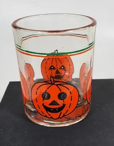 Halloween Jack-O-Lantern Vidrio Shot Glass Brasil Votivo Candelabro Calabaza  - Imagen 1 de 8