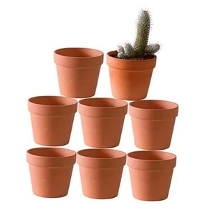 4.6 Inch Terracotta Clay Pots Pack of 8 - Mini Hand Craft Nursery 4.6 inches - Picture 1 of 6