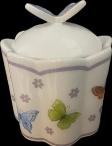 Teleflora Geschenk Deko Keramik Schmetterling Behälter mit Deckel 5 1/2" - Bild 1 von 9