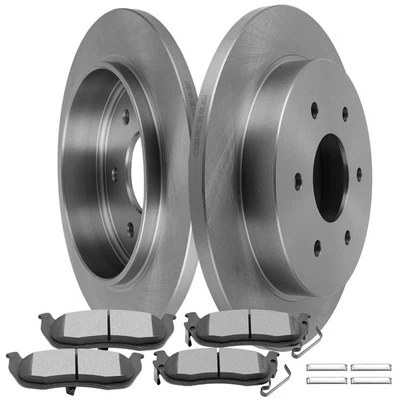 For Nissan Pathfinder Armada Titan Infiniti QX56 Rear Disc Rotors Brakes Pads Foto 1 de 4