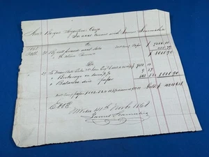 1868 Receipt American Barque Argentine, Cargo - James Scarmichia Nice Caligraphy - Picture 1 of 12