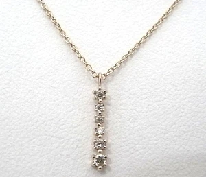 Collar de diamantes de oro rosa K18 PG excelente - Imagen 1 de 8