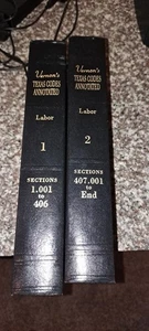 Vernon's Texas Codes Annotated Labor 1,2 - Foto 1 di 2
