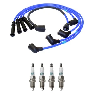 NGK 7mm Wire Set 4 Denso Iridium Spark Plug Kit For Probe Mazda 626 MX-6 2.2L L4 - Picture 1 of 1
