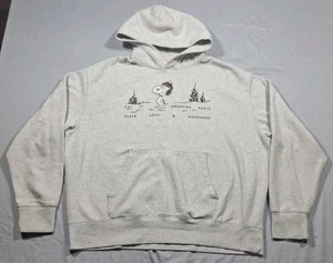 American Eagle Men’s Relaxed Fit Snoopy Peanuts Gray Hoodie Fleece Pullover XL  - Picture 1 of 11