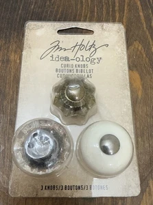Tim Holtz Idea-ology CURIO KNOBS 3 Pieces TH92840 New - Picture 1 of 3