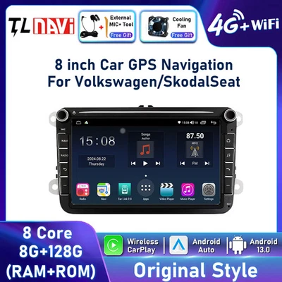 4+64G Android 13 Car Stereo Carplay Radio For Volkswagen Golf Passat Skoda Jetta - Bild 1 von 4