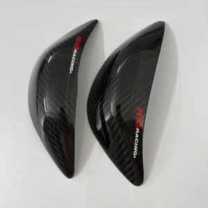 Real carbon fiber tank sliders decal cover For Kawasaki ZX6R 636 2019-2024 2023 - Picture 1 of 11