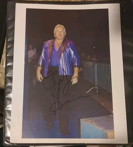 Bobby das Gehirn Heenan signiert 8x11 Farbfoto WWE HOF AW WCW - Bild 1 von 1
